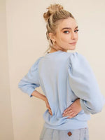 Tenny 3/4 Sweat Top- Cashmere Blue