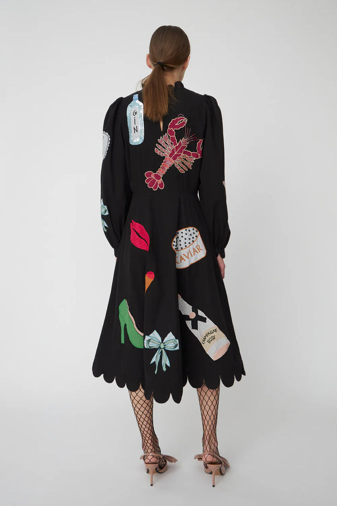 Bead Embellished Dress- Black Indian Summer London Bead Embellished Dress- Black Indian Summer London