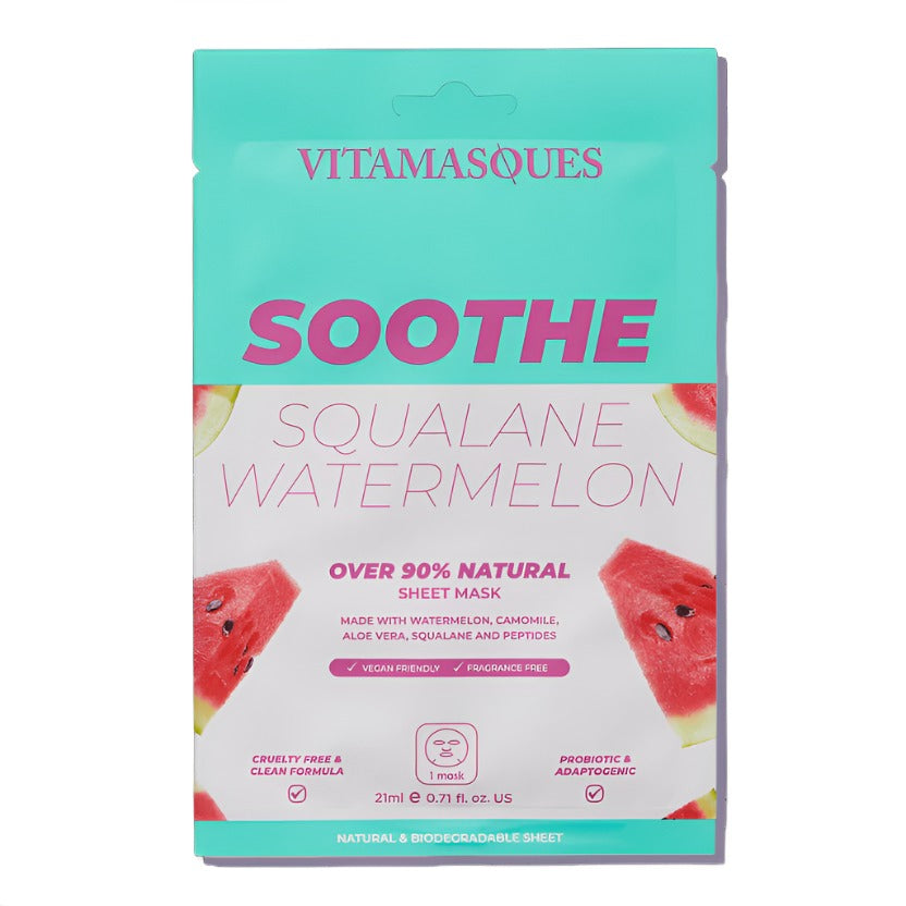 squalane watermelon soothe face sheet mask