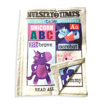 Nursery Times Crinkly Newspaper - Unicorn abc