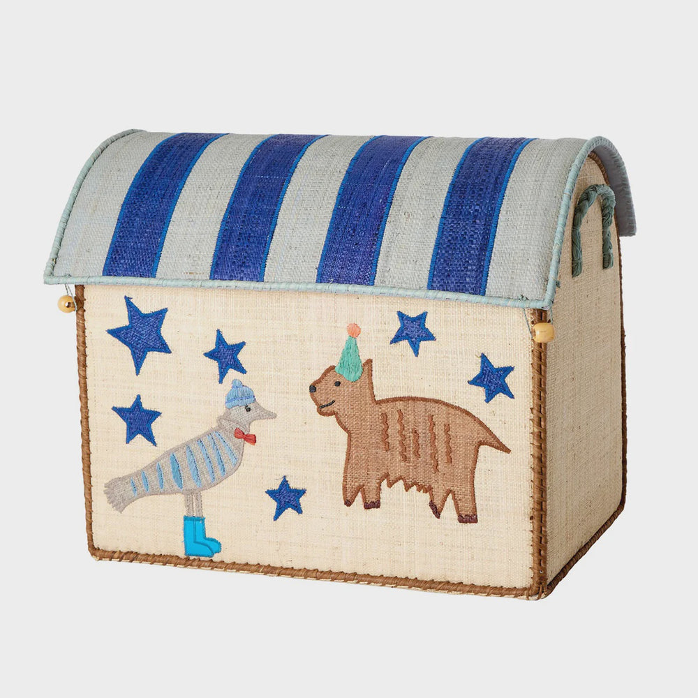 Blue Party Animal Toy Box- Medium