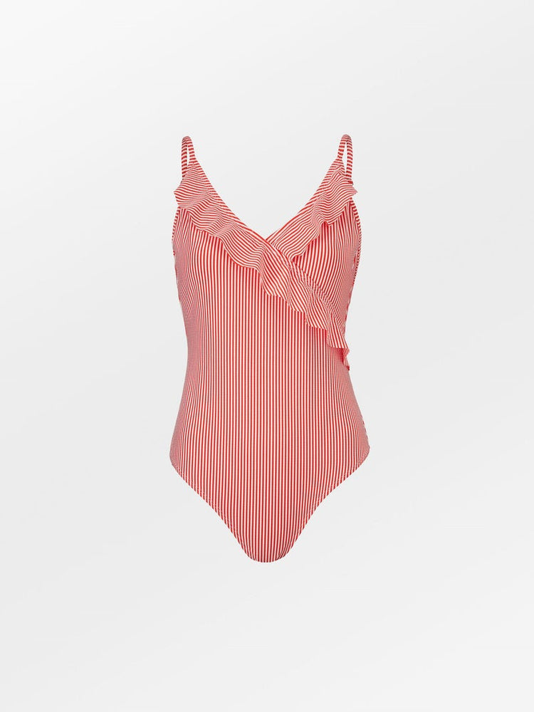 Striba Bly Frill Swimsuit- Spiced Coral