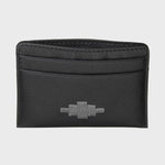 'Rombo' Card Slip - Black Leather