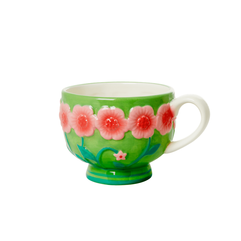 Ceramic Mug-Sage Green Floral
