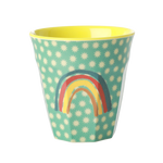 Melamine cup with Rainbow and Stars Print - Medium