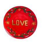 Dessert Hand Painted Plate- Red Love