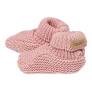 Knitted Baby Shoes-Vintage Pink