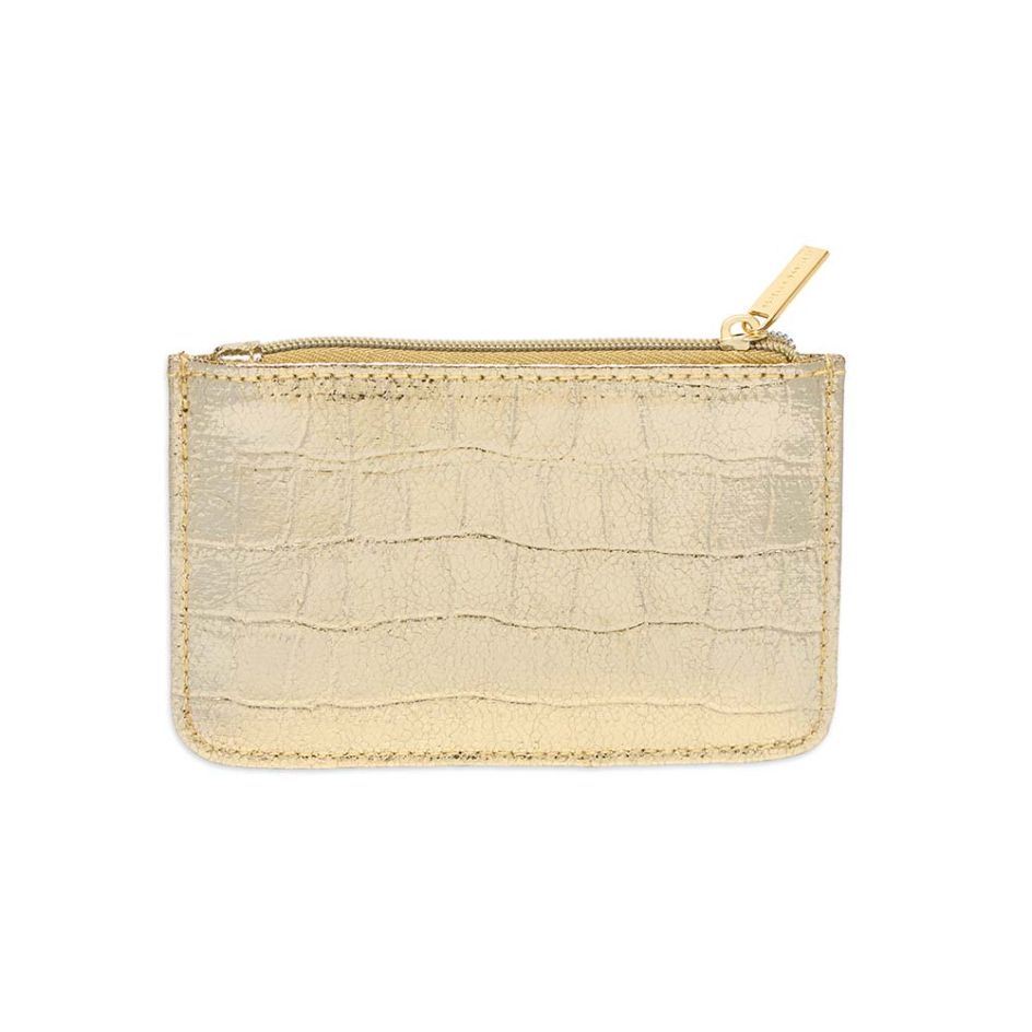 Gold Croc Card & Coin Purse