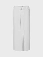 White Denim Column Skirt- Snow White