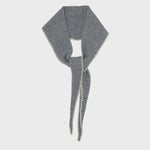 Cashmere Diamond Skinny Scarf - Grey