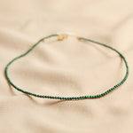 Tiny Green Malachite Beaded Necklace