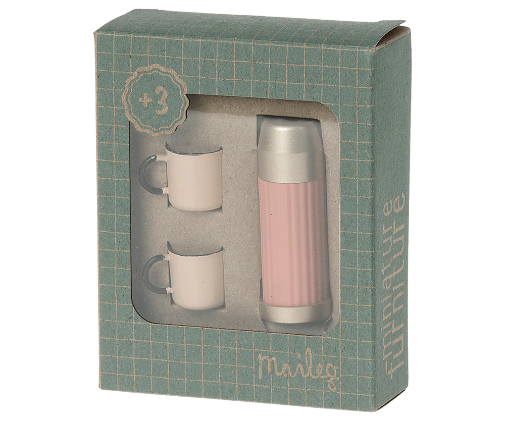 Thermos and cups - Soft coral