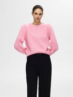 Lulu Ribbed Knit Jumper- Mauve Melange