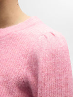 Lulu Ribbed Knit Jumper- Mauve Melange