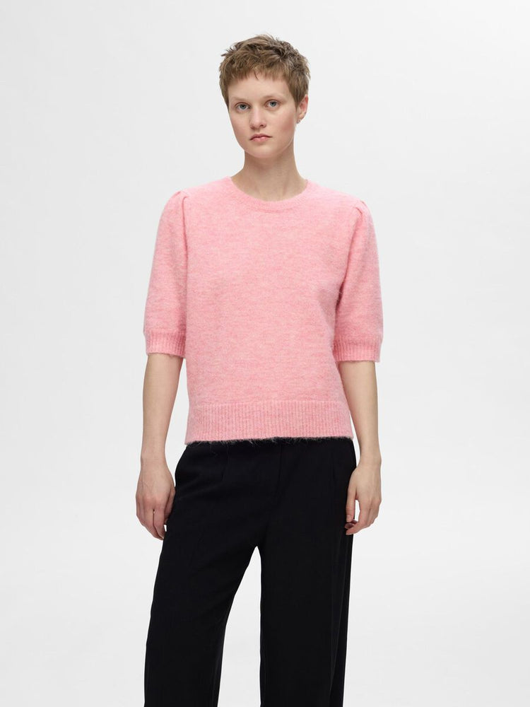 Slfmagde 2/4 Knit 0-neck phiox pink