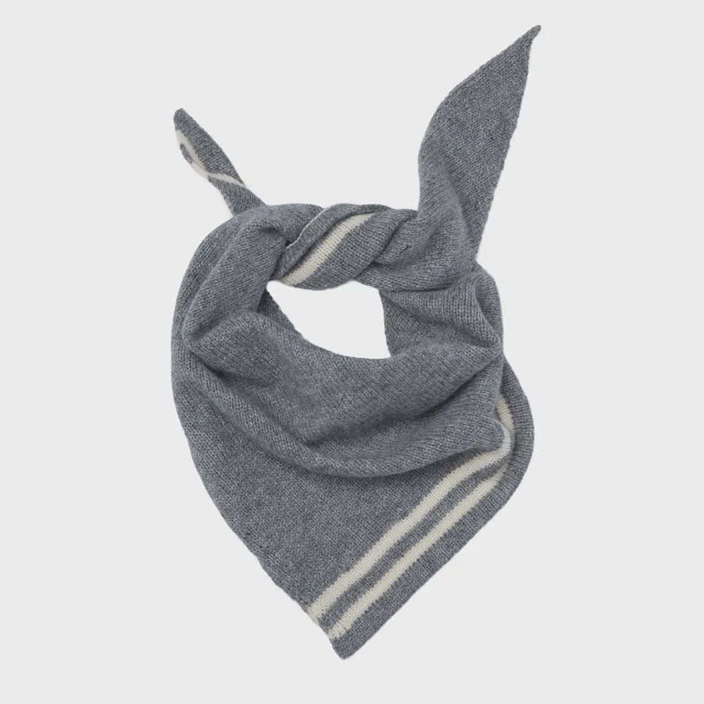 Cashmere Triangle Neckerchief - Grey – Indian Summer London
