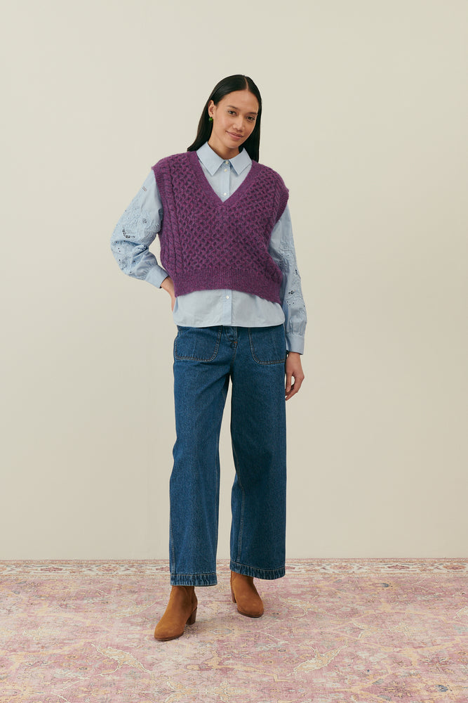 Rany Cardigan- Purple