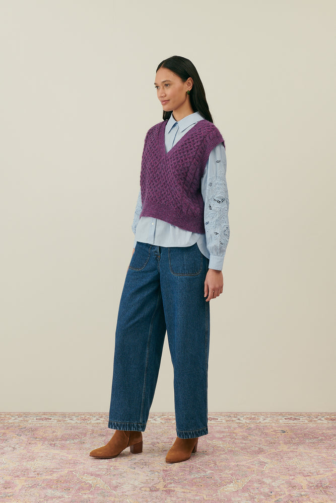 Rany Cardigan- Purple