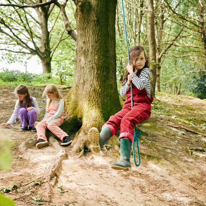 Robin Red Chunky Cord Dungarees