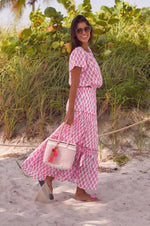 Bea Skirt- Geranium White/Pink