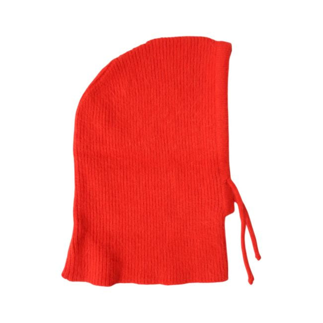 Women's Orange Knitted Balaclava - Olympe