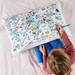 World Map Pillowcase - Diy Colouring Kit