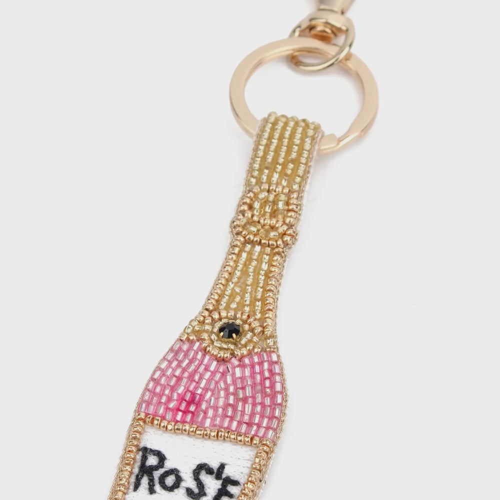 Pink Rose Keyring