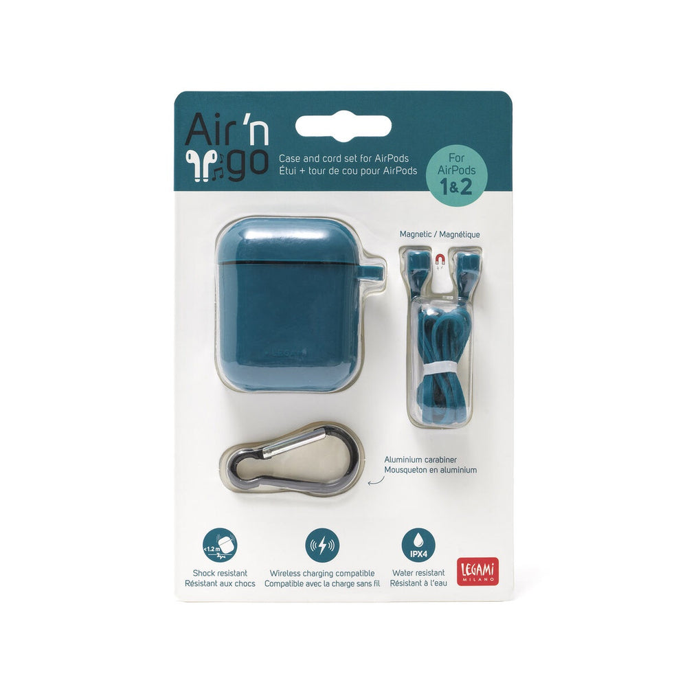 Petrol Blue 2-in-1 Case and Cord Set for AirPods - Air'n Go