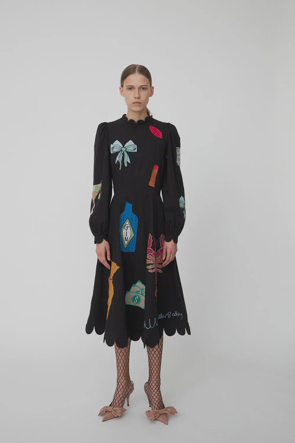 Bead Embellished Dress- Black Indian Summer London Bead Embellished Dress- Black Indian Summer London