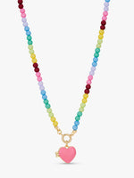 Be Charmed! Pink Heart Locket Necklace