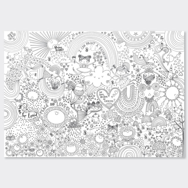 Colouring Poster: Magical Fairy Land