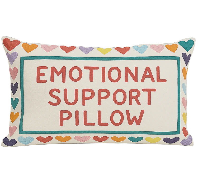 Emotional Support Pillow Needlepoint Cushion