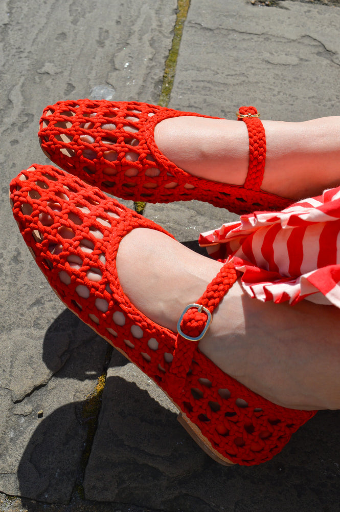 Claudette Tresse Ballerinas- Rouge