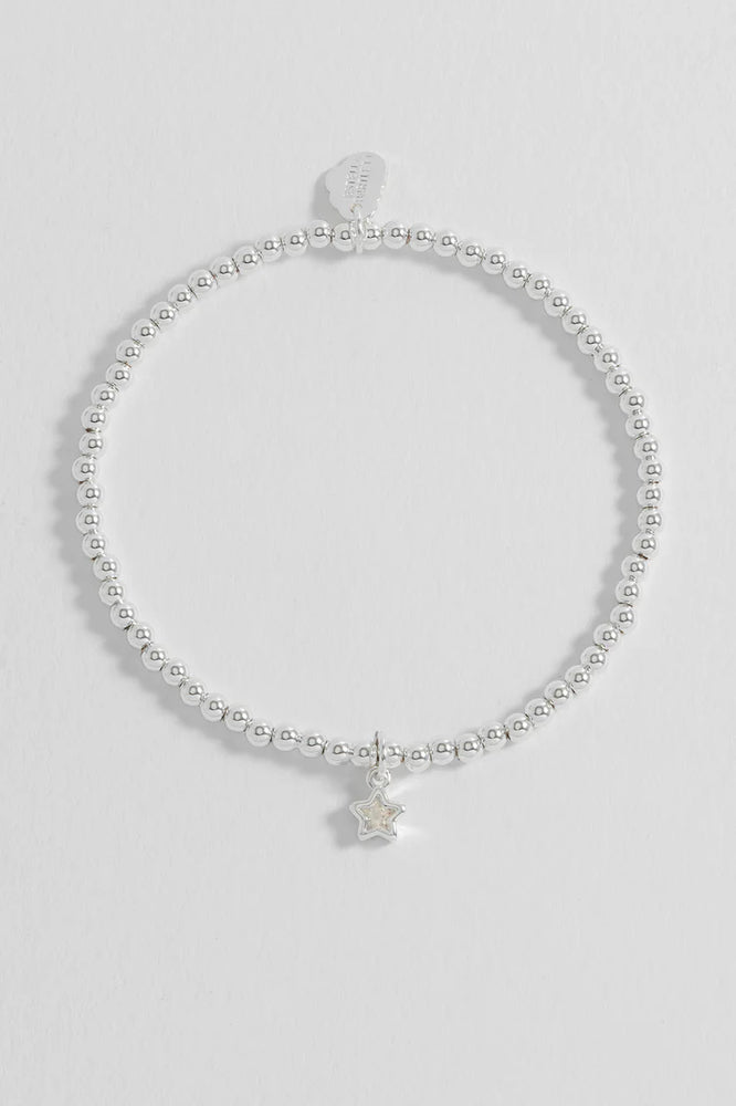 Sienna Beaded CZ Star Charm Bracelet