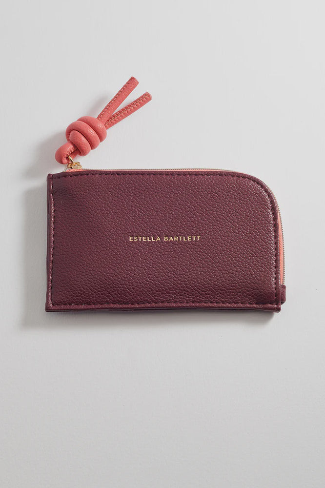 Knot Card Purse Burgundy