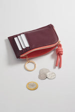 Knot Card Purse Burgundy