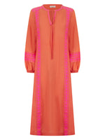 Emilia Maxi Dress in Orange Mix