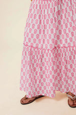 Bea Skirt- Geranium White/Pink