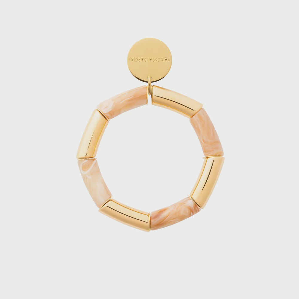 Flex Bracelet gold - creme brulee marble