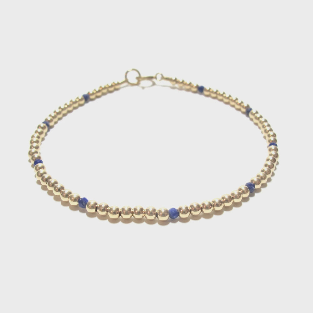 Dotted Lapis Lazuli Bracelet