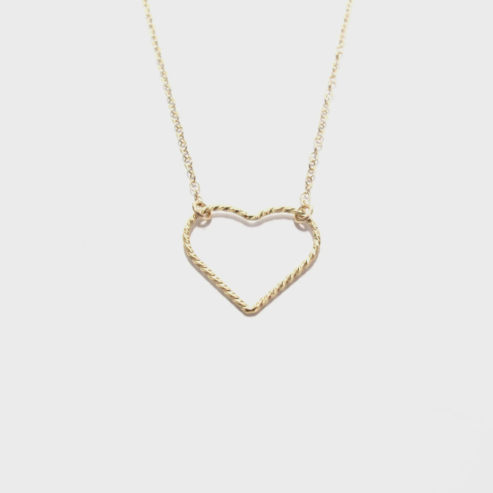 Large Sparkle Heart Necklace