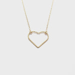 Large Sparkle Heart Necklace