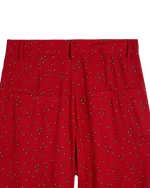 Red Floral Print Trousers