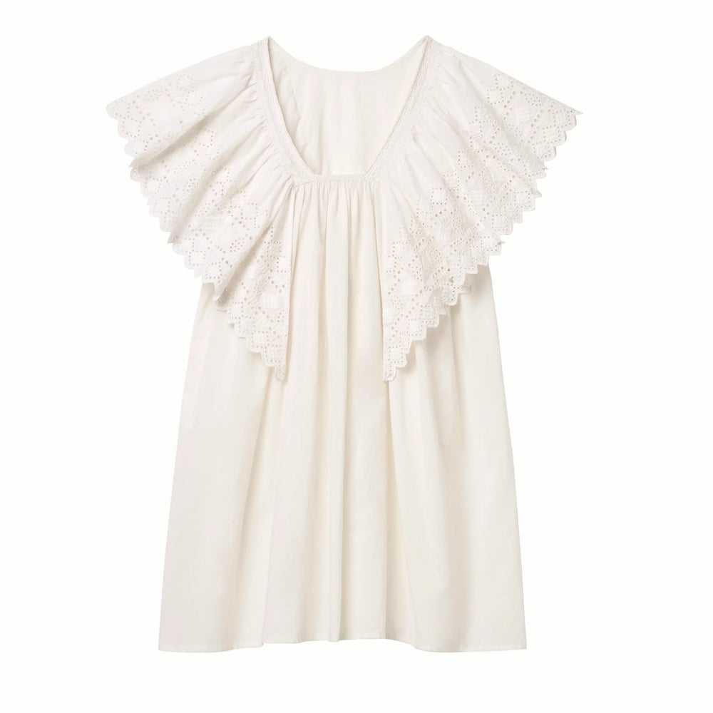 Hibiscus Dress- Vintage White