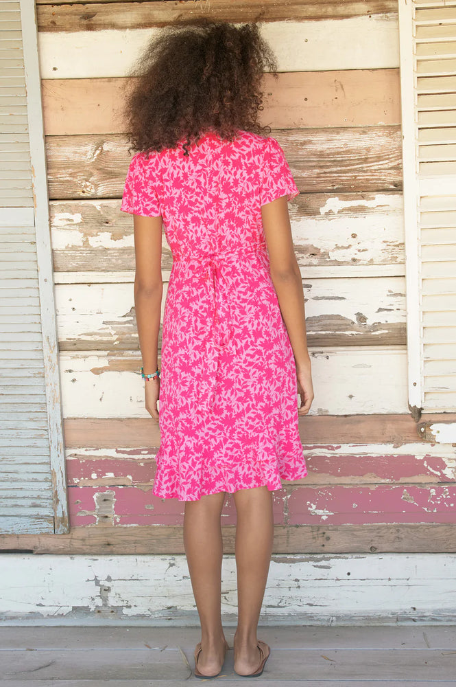 Chelsea Ecovero Wrap Dress- Pink/Pink
