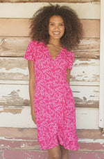 Chelsea Ecovero Wrap Dress- Pink/Pink