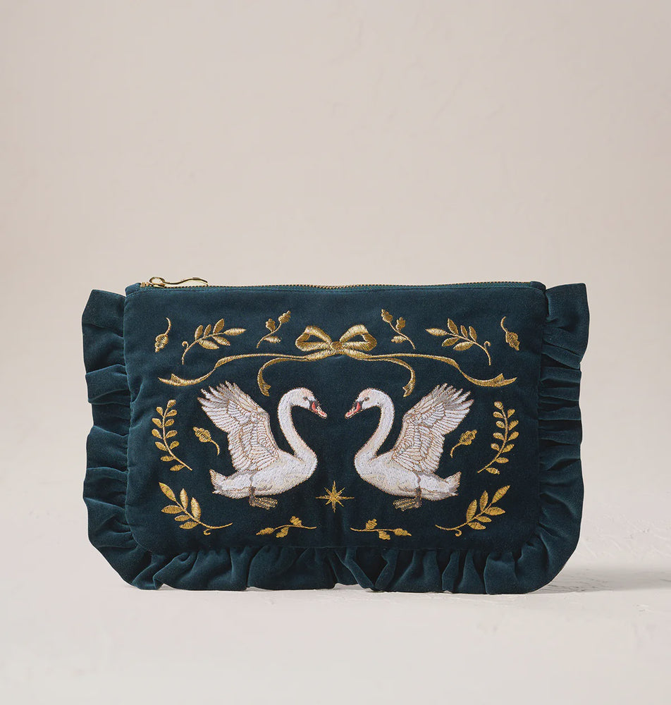 Majestic Swans Frill Pouch