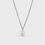 Pearl Satellite Necklace - Silver