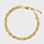 LUXE-Interlocking Link Chain Bracelet-Gold