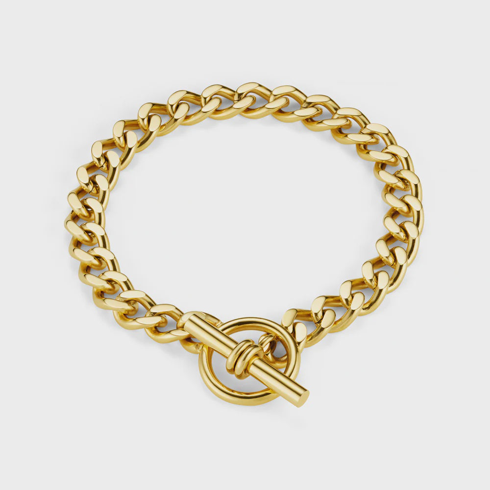 LUXE Flat Curb T-Bar Bracelet